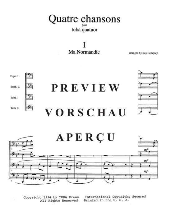 Product gallery: Page 5 of 21 French Suite (Quatre Chansons) , ,  (Tuba Quartett EETT)