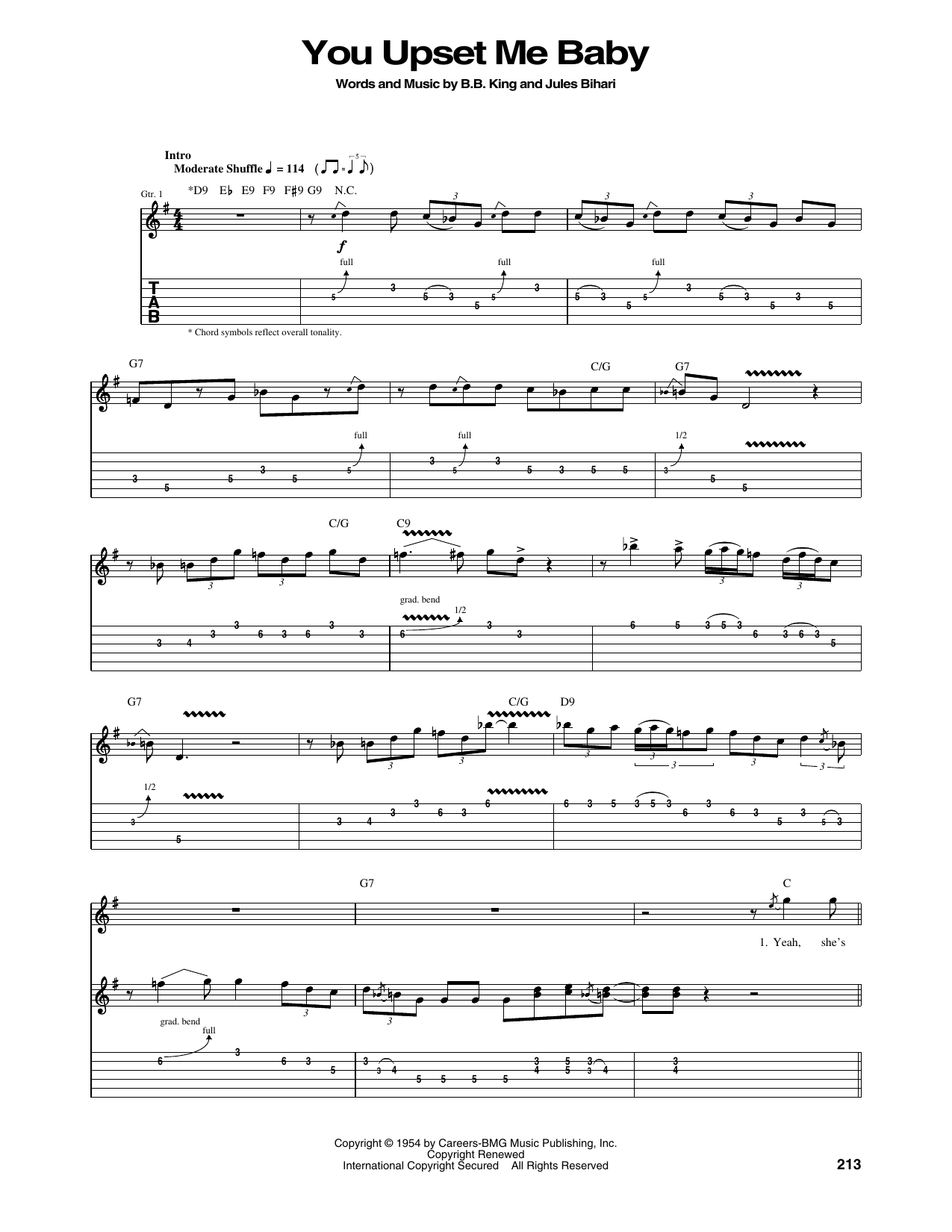 Product gallery: Page 1 of 1 You Upset Me Baby, B.B. King