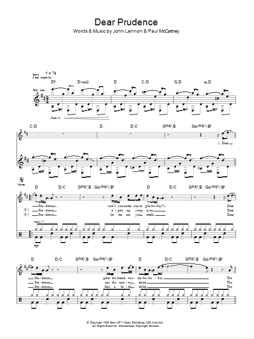 Produktgalerie: Seite 1 von 1 Dear Prudence, The Beatles, Melodieinstrument