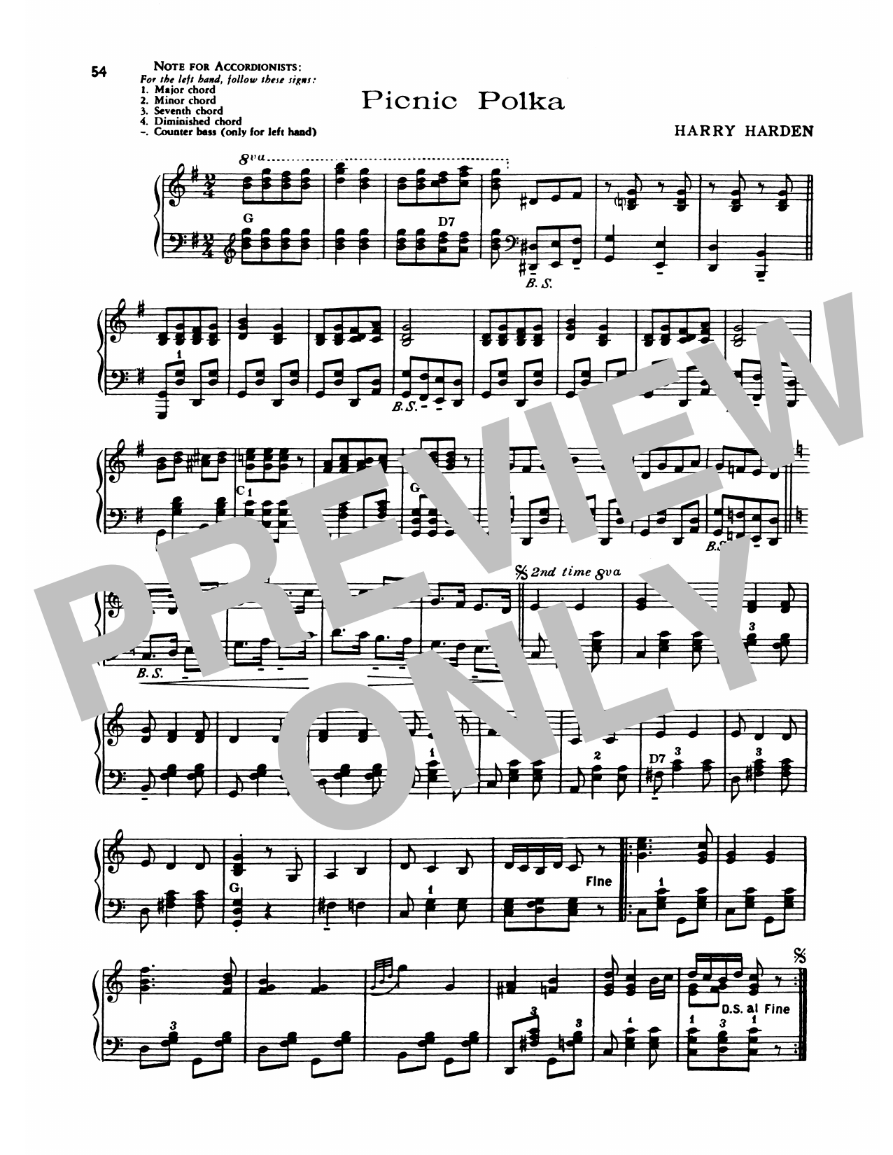 Produktgalerie: Seite 1 von 1 Picnic Polka, Lawrence Welk, Klavier