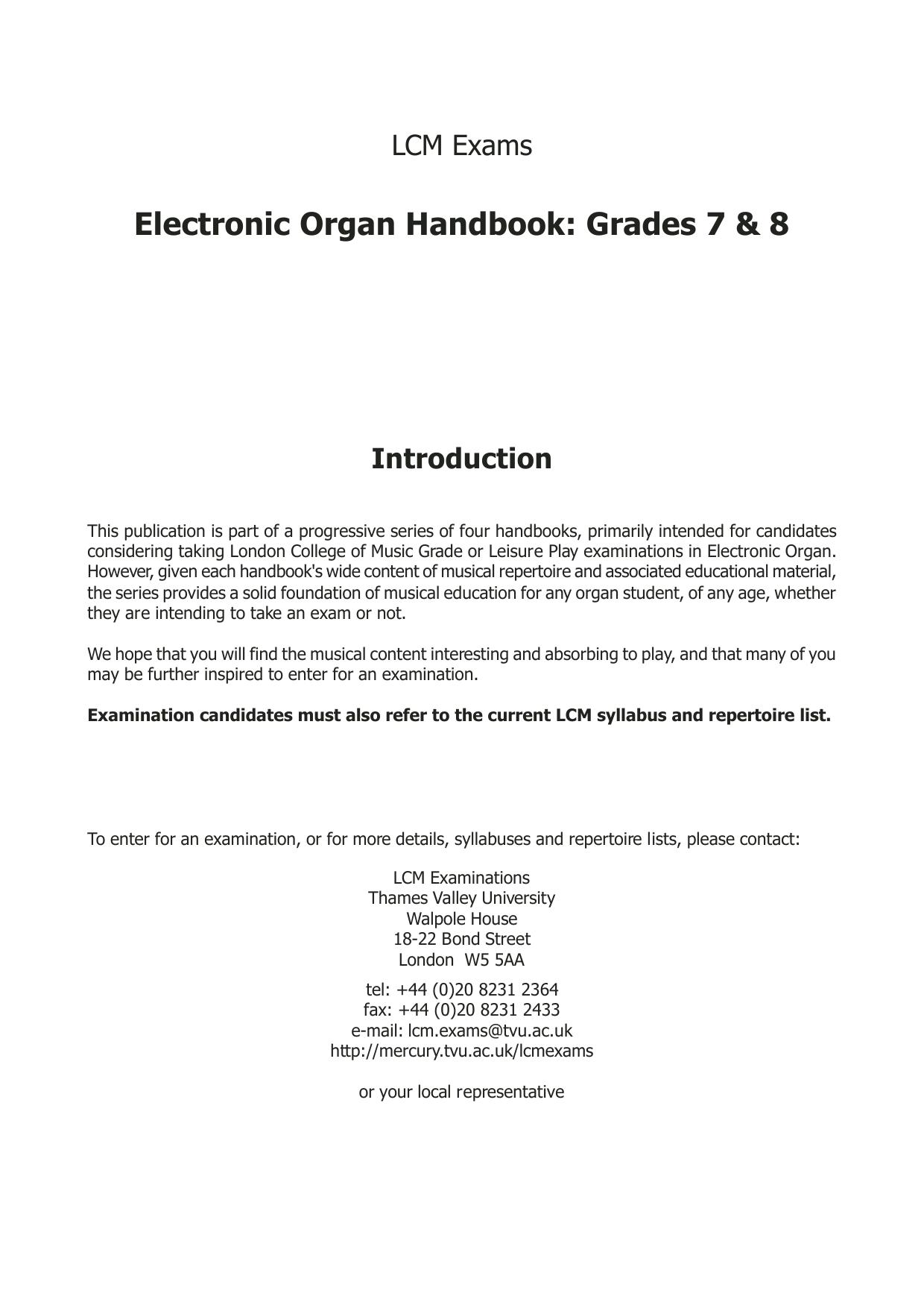 Produktgalerie: Seite 1 von 1 Organ Handbook Grades 7-8 to 2017, LCME