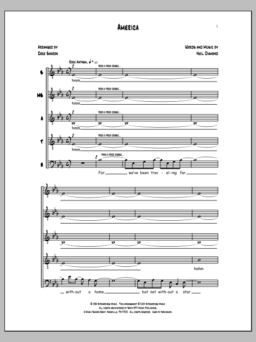 Product picture to: America (arr. Neil Diamond)