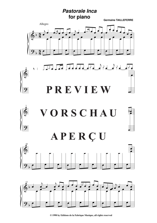 Product gallery: Page 3 of 9 Pastorale Inca , , Piano Solo