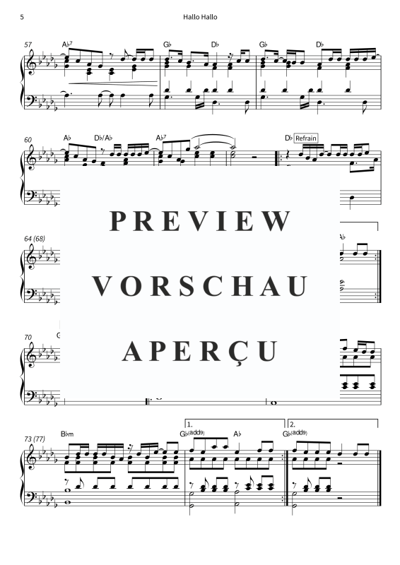 Produktgalerie: Seite 7 von 7 Hallo Hallo, Berge, Klavier Solo