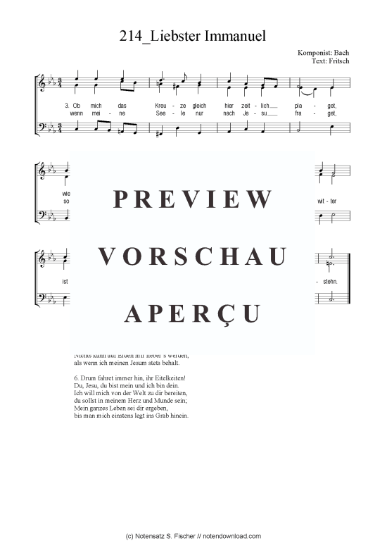 Produktbild zu: Liebster Immanuel J.S. Bach / Fritsch