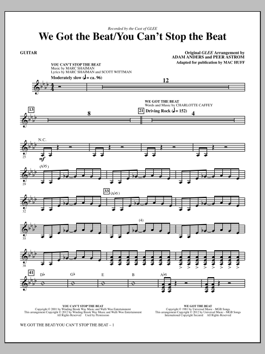 Produktbild zu: We Got The Beat / You Can't Stop The Beat - Guitar