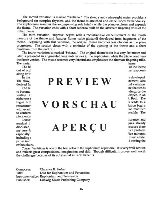 gallery: An Annotated Bibliography , , (Euphonium)