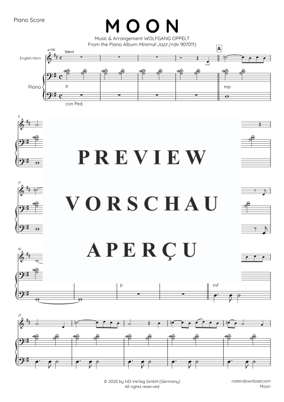 Produktgalerie: Seite 10 von 11 Moon, , Englischhorn und Klavier - E-Bass und Drum Set optional