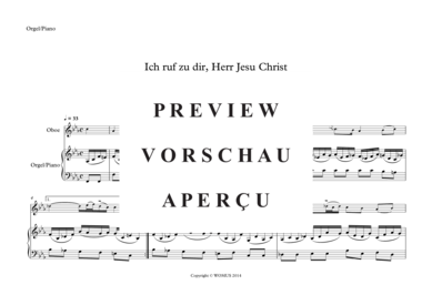 Product gallery: Page 2 of 4 Ich ruf zu dir Herr Jesu Christ , , (oboe + organ)