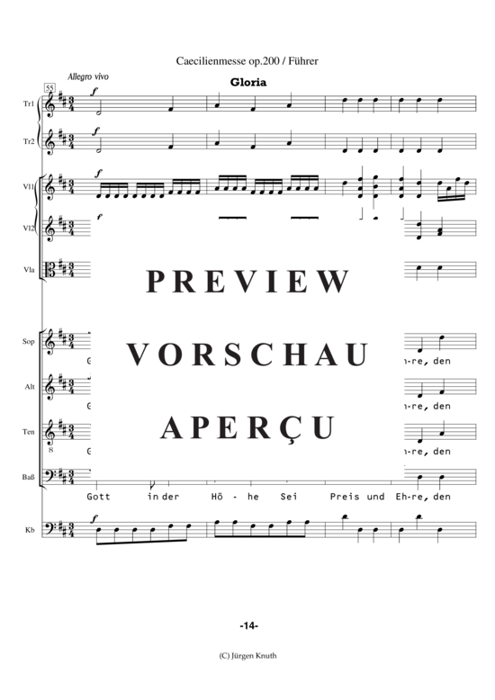 gallery: Caecilienmesse op. 200 , , (Partitur + Einzelstimmen)