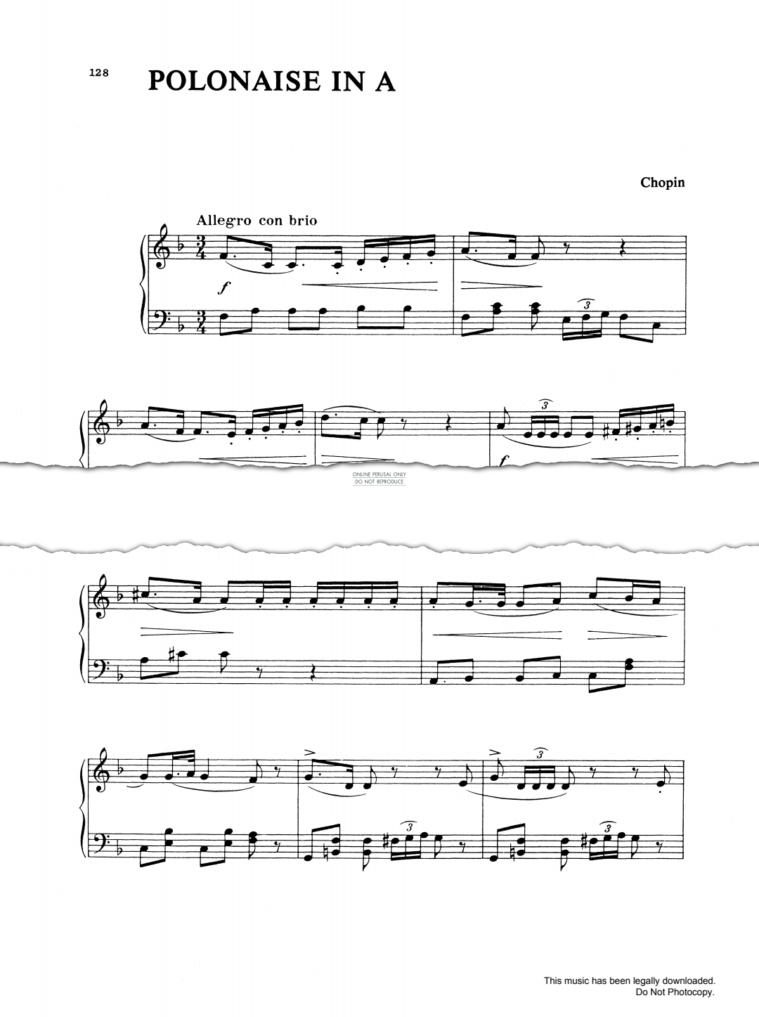 Product picture to: Polonaise in A 'Military' Op.40 No.1