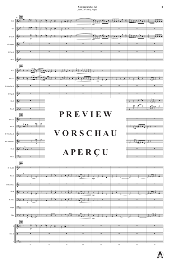 Produktgalerie: Seite 14 von 21 Contrapunctus 11 aus Kunst der Fuge , , (Concert Band)
