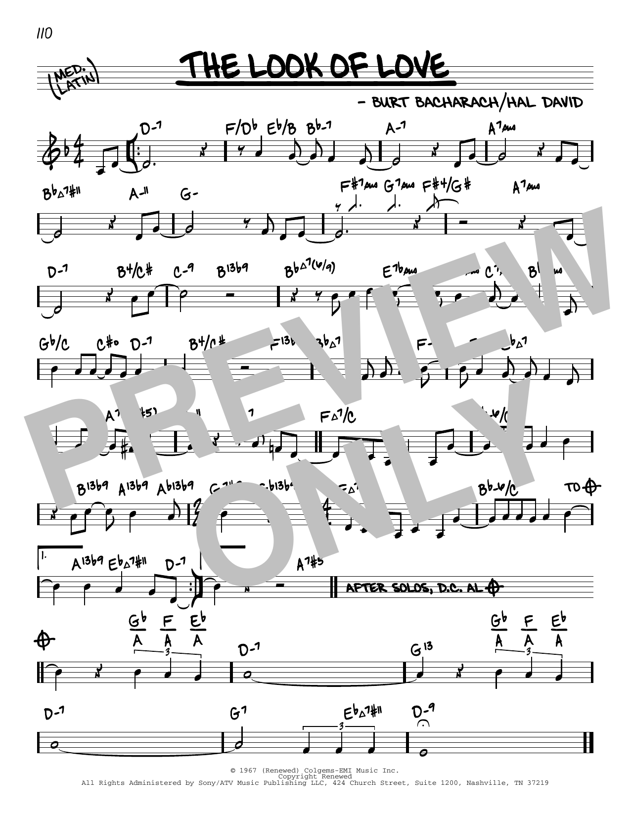 Produktbild zu: The Look Of Love (arr. David Hazeltine)