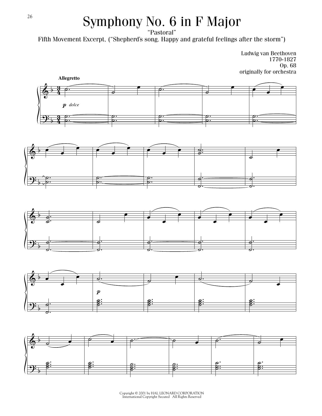 Produktbild zu: Symphony No. 6, Fifth Movement