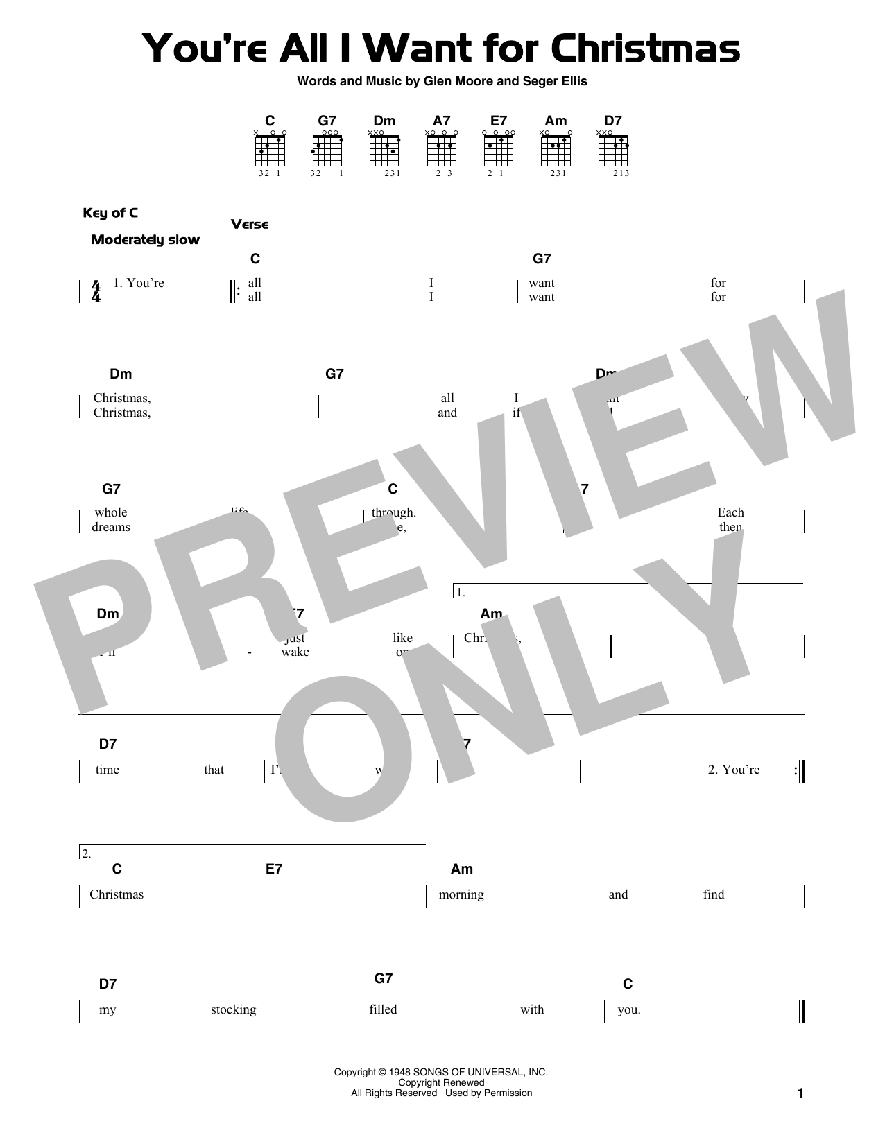 Product gallery: Page 1 of 1 You're All I Want For Christmas, Glen Moore