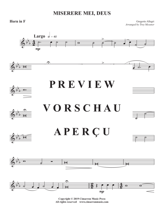 gallery: Miserere Mei, Deus , , (Blechbläser Quintett)
