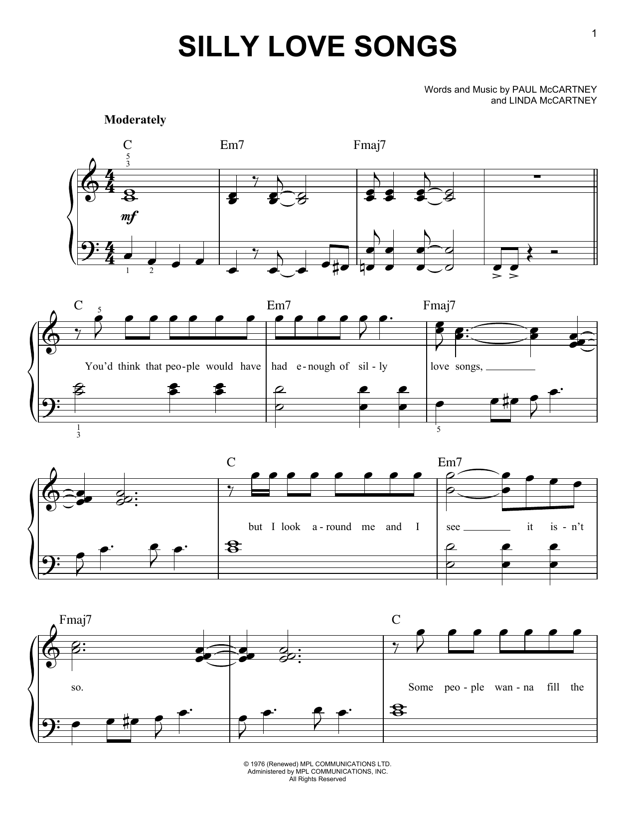 Produktbild zu: Silly Love Songs