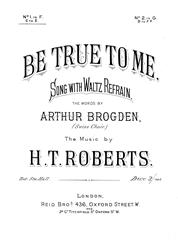 cover: Be True To Me, H. T. Roberts
