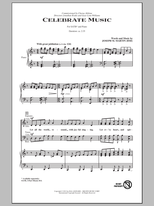 Produktbild zu: Celebrate Music
