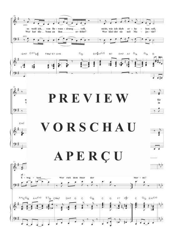 gallery: Wenn ich, o Schöpfer, deine Macht EG 506, , Gemischter Chor SAB, Solo und Klavier