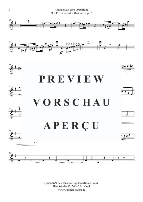 Product gallery: Page 11 of 11 Jos-Fritz (Vorspiel aus dem Oratorium Jos Fritz - aus den Bauernkriegen), , Brass Quintet