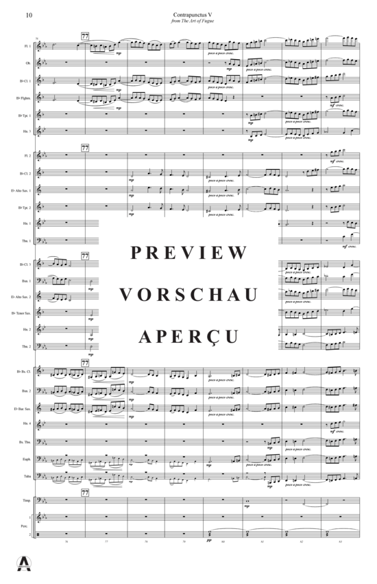Produktgalerie: Seite 13 von 14 Contrapunctus 5 aus Kunst der Fuge , , (Concert Band)