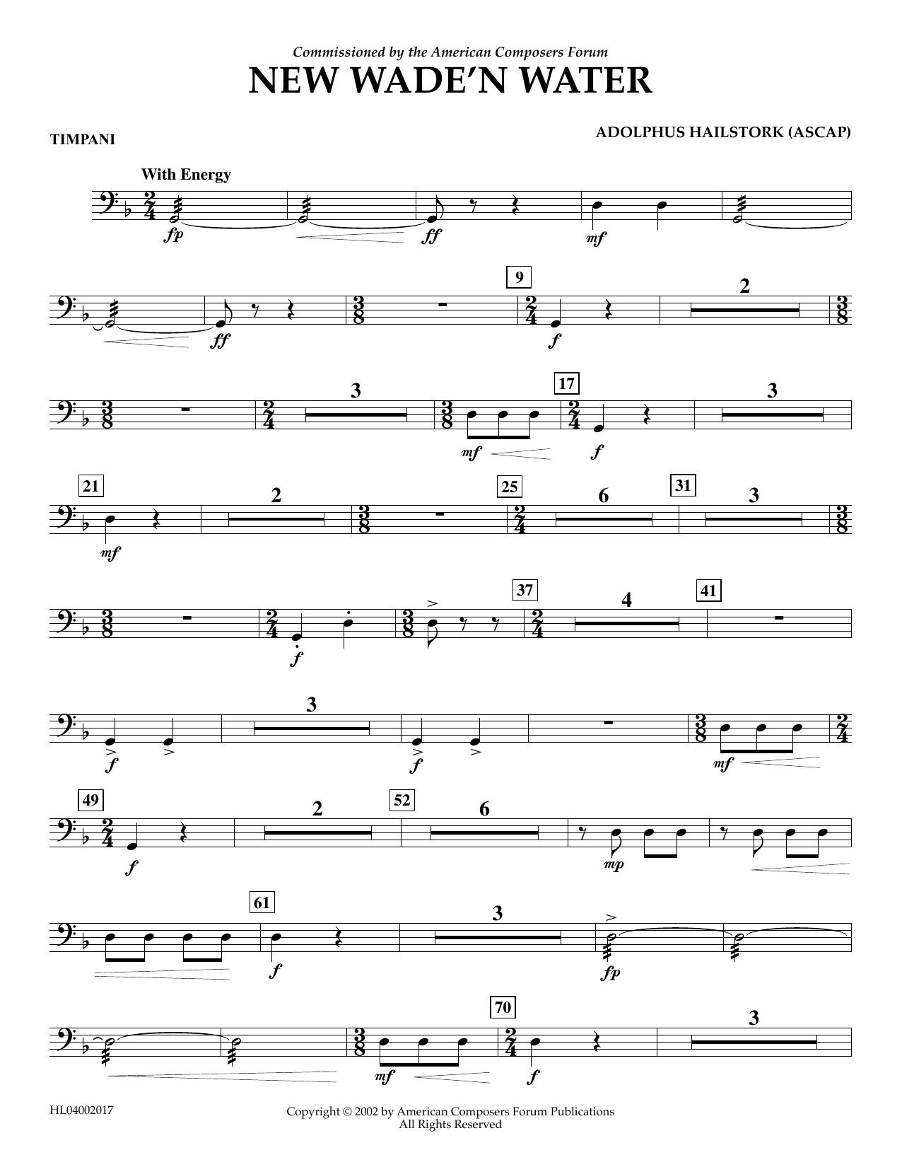 Produktbild zu: New Wade 'n Water - Timpani