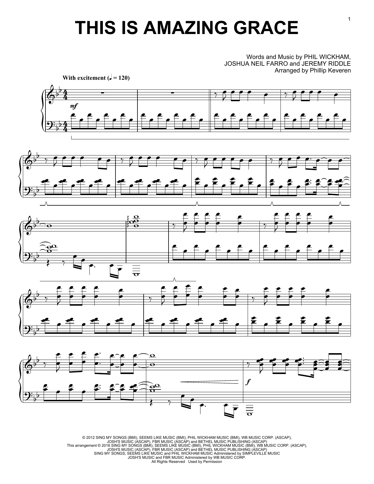 Product gallery: Page 1 of 1 This Is Amazing Grace (arr. Phillip Keveren), Phil Wickham