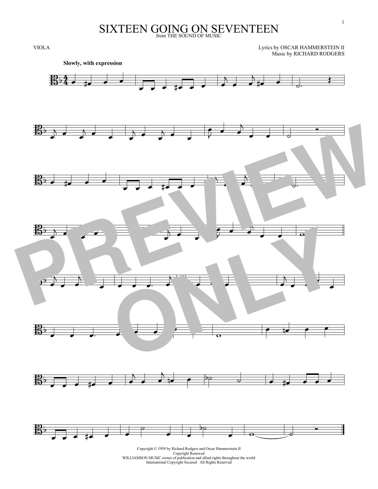 Product gallery: Page 1 of 1 Sixteen Going On Seventeen (from The Sound of Music), Rodgers & Hammerstein