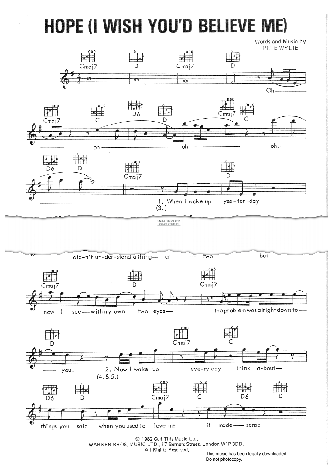 Produktbild zu: Hope (I Wish You'd Believe Me)