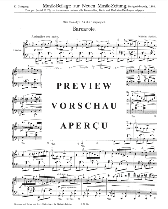 Product gallery: Page 2 of 3 Barcarole , , Piano Solo