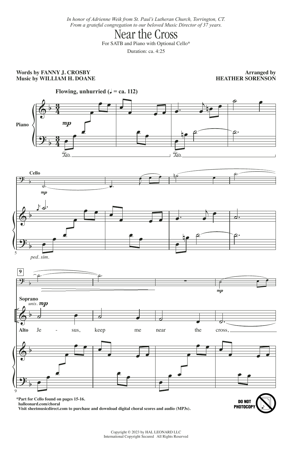 Product picture to: Near The Cross (arr. Heather Sorenson)