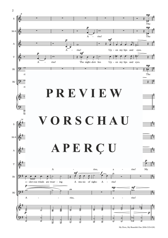 Produktgalerie: Seite 3 von 6 My Dove my Beautiful one, , Gemischter Chor, Soli und Klavier