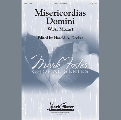 cover: Misericordias Domini, Harold Decker, Chor