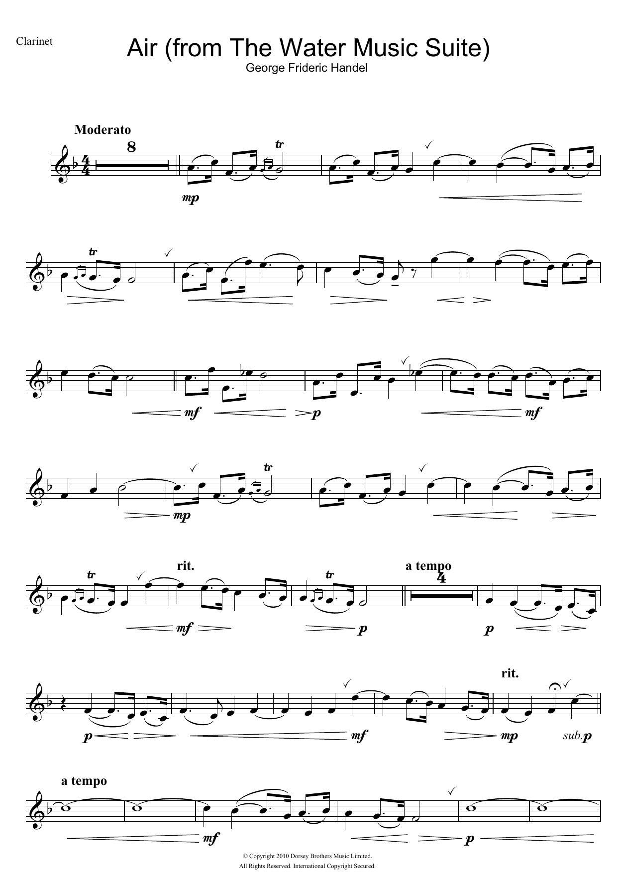 Product gallery: Page 1 of 1 Air (from The Water Music Suite), George Frideric Handel