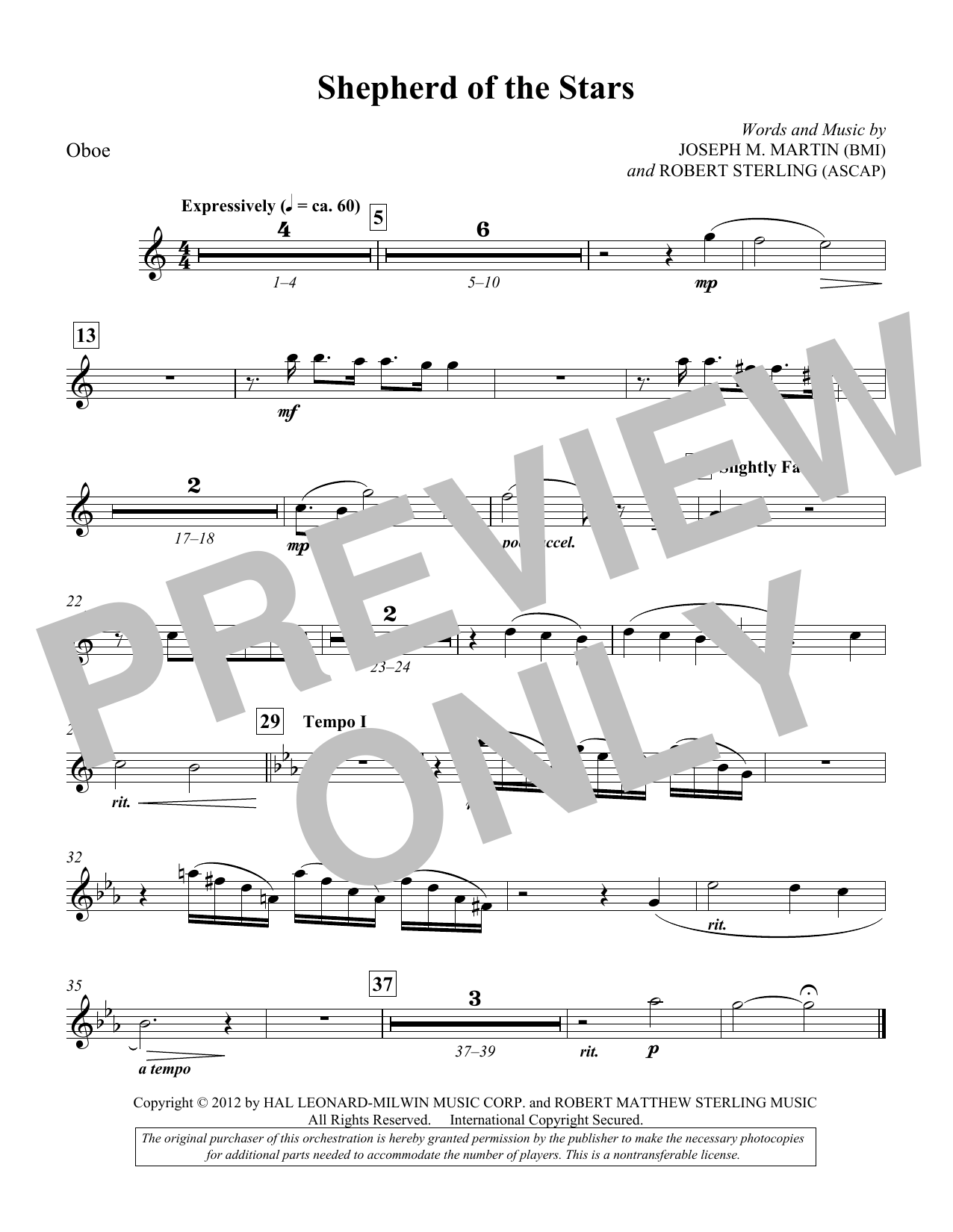 Product picture to: Shepherd Of The Stars - Oboe