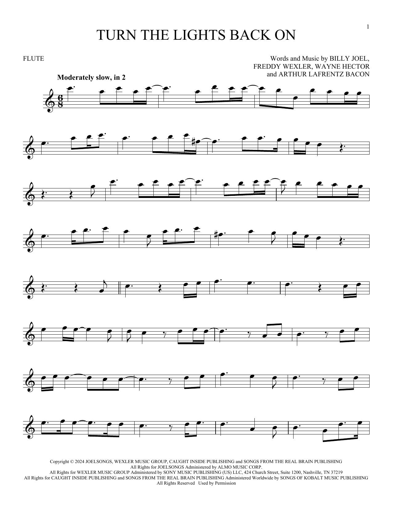 Product gallery: Page 1 of 1 Turn The Lights Back On, Billy Joel