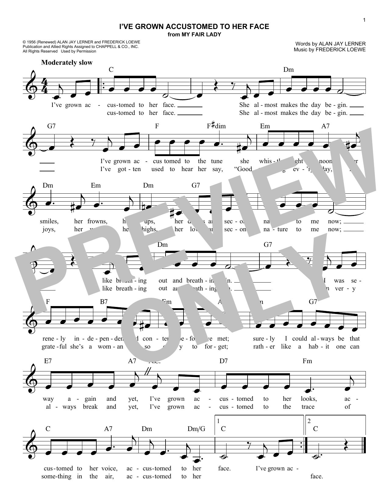 Produktbild zu: I've Grown Accustomed To Her Face (from My Fair Lady)