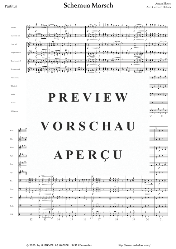 Product gallery: Page 5 of 11 Schemua-Marsch, , (large wind orchestra)