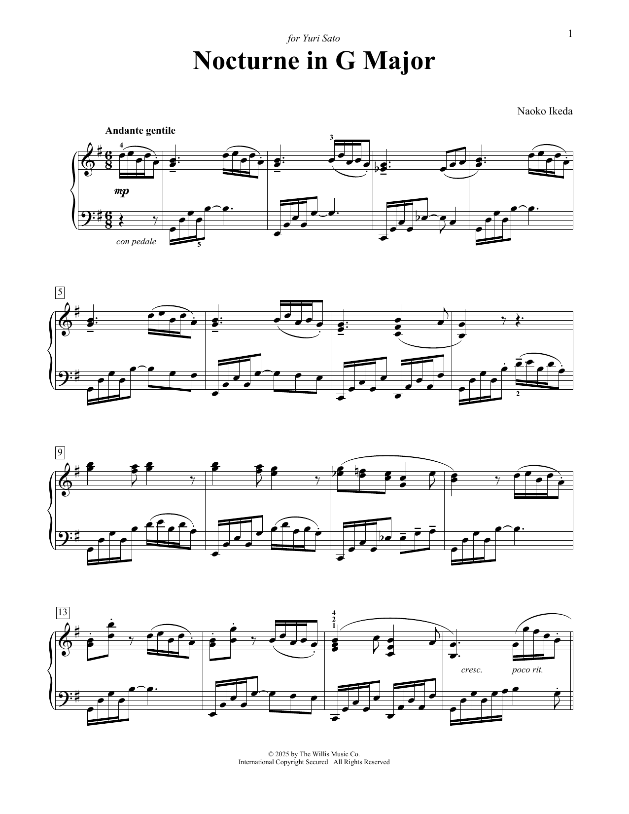 Produktgalerie: Seite 1 von 1 Nocturne In G Major, Naoko Ikeda, Klavier