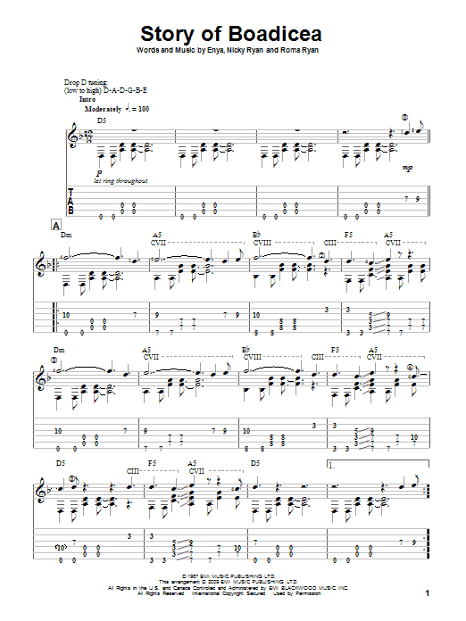 Produktgalerie: Seite 1 von 1 Story Of Boadicea, Enya, Gitarre