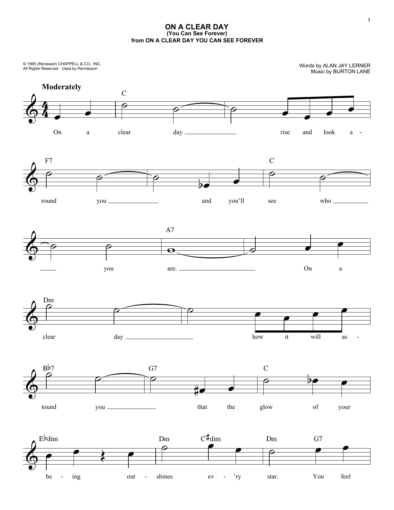 Produktbild zu: On A Clear Day (You Can See Forever)