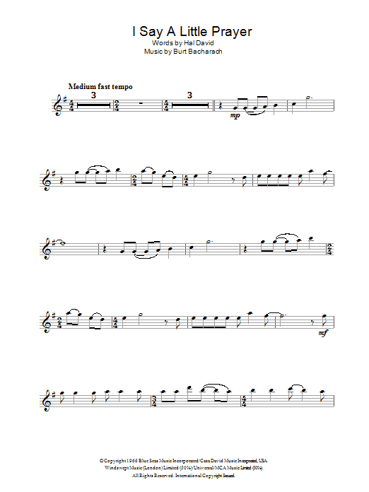 Product gallery: Page 1 of 1 I Say A Little Prayer, Bacharach & David