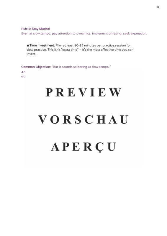 Produktgalerie: Seite 10 von 11 Practice Effectively - 7 Strategies to Achieve More in Less Time, , Piano and all instruments