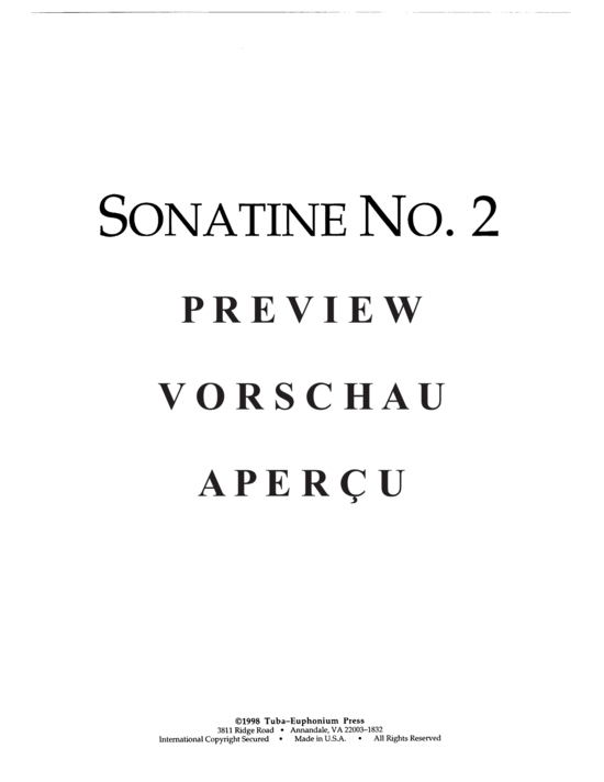 Product gallery: Page 16 of 21 Sonatine No 2 , , (trombone/euphonium or tuba + piano)