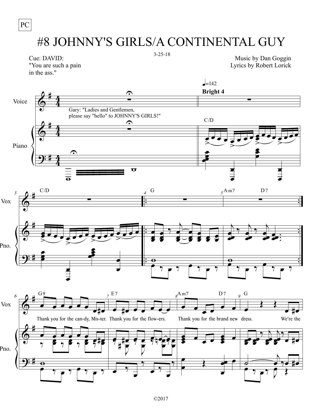 Produktbild zu: Johnny's Girl / A Continental Guy (from Johnny Manhattan: A New Musical)
