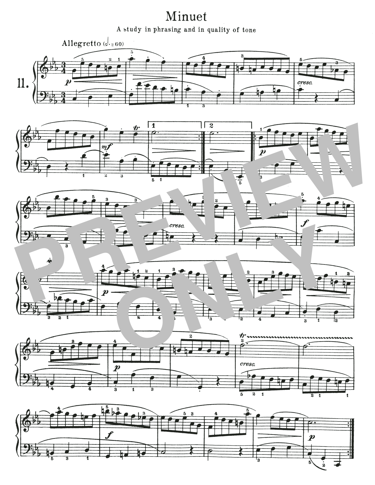 Produktgalerie: Seite 1 von 1 Minuet I, BWV 813, Johann Sebastian Bach, Klavier