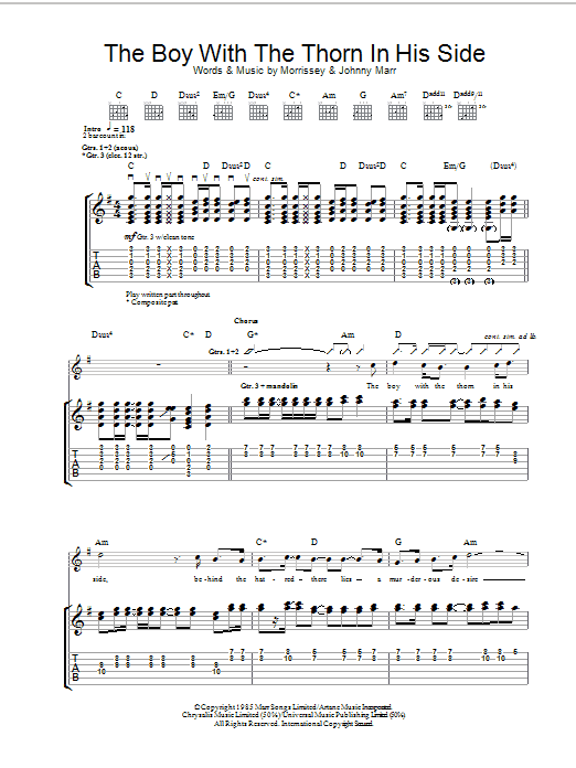 Produktgalerie: Seite 1 von 1 The Boy With The Thorn In His Side, The Smiths, Gitarre