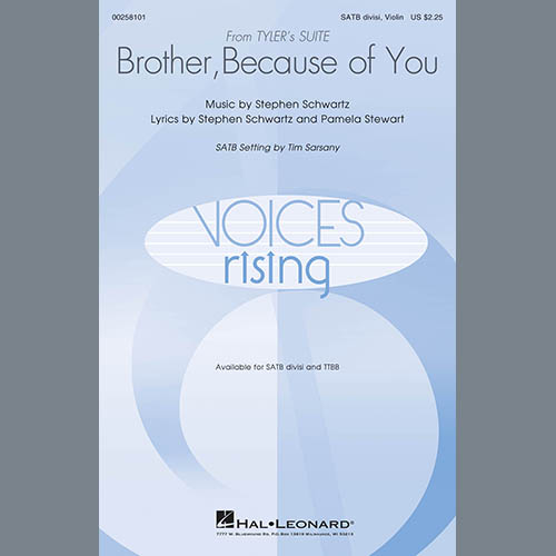 cover: Brother, Because Of You (from Tyler's Suite) (Arr. Sarsony), Stephen Schwartz, Chor