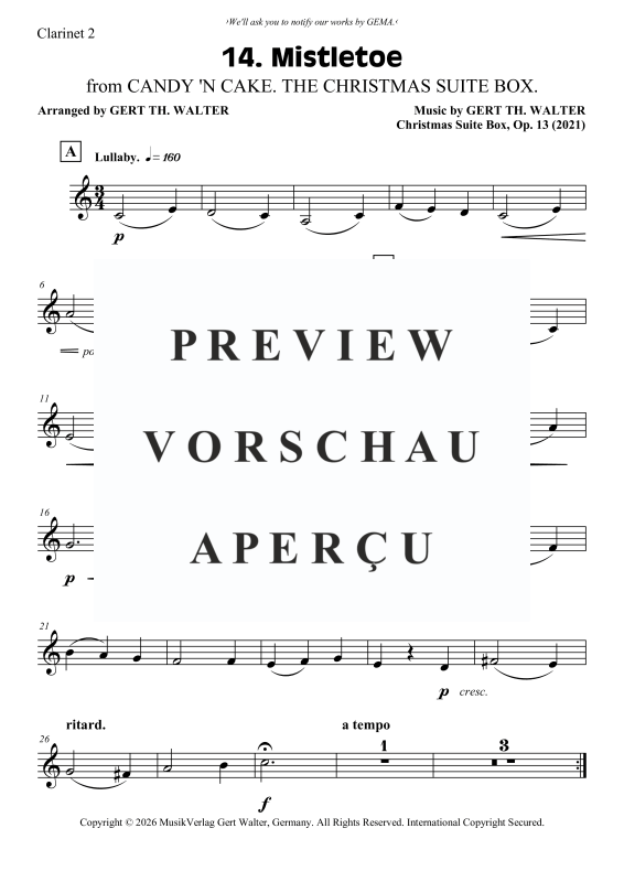 Produktgalerie: Seite 5 von 6 Mistletoe, , Klarinetten Trio